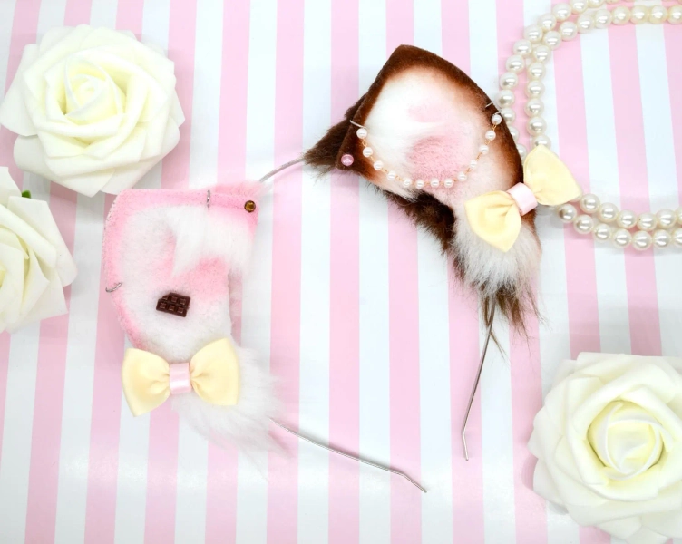 Neopolitan Kitty Ears Headband
