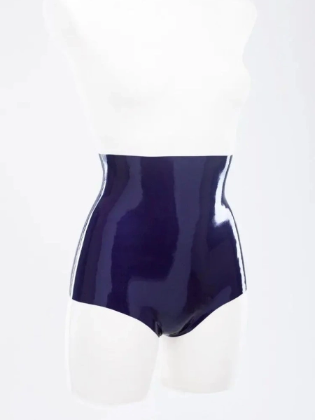 Slinky latexshorts med hög midja