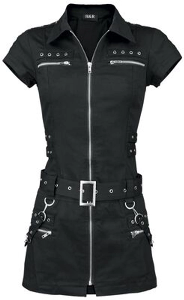 Vestido Negro Con Cremallera