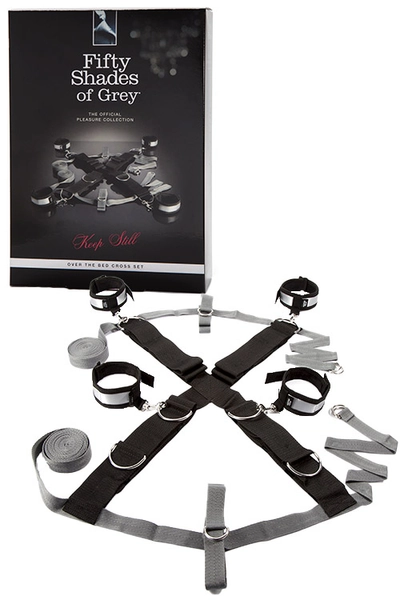 Keep Still Over The Bed Cross Restraint Kit With Blindfold