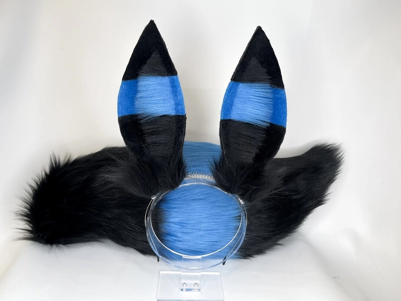 MTO Shiny Umbreon Faux Fur Ears & Tail - Etsy