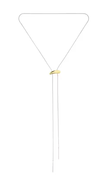 Lauren Two Tone Lariat Necklace