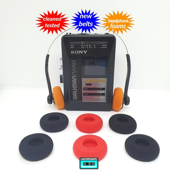 Sony Walkman Cassette Player  Wm-BF44 NEW BELTS CLEANED WORKING &amp; TESTED!