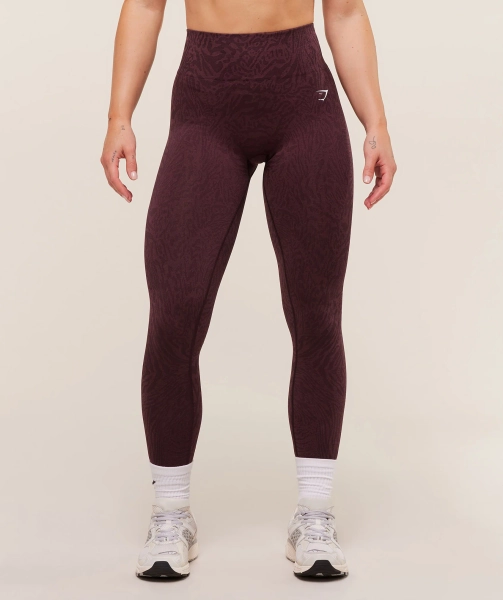 Gymshark Adapt Animal Seamless Leggings - Cherry Purple/Reset Pink