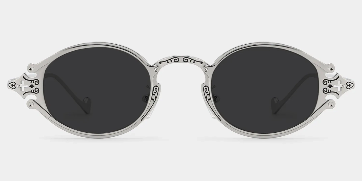 Serena Oval Silver Glasses