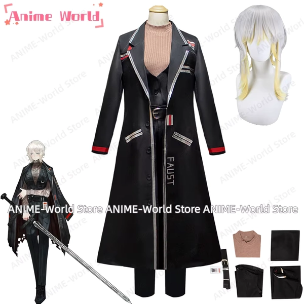 《Custom Size》Anime Limbus Company Sinner #2 Faust Cosplay Costume Uniform Clothing Halloween Carnival Part Wig - AliExpress 200000532
