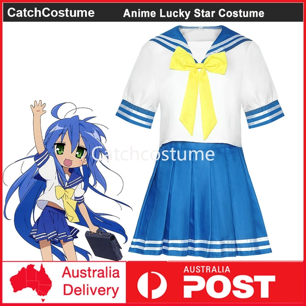 Anime Lucky Star Izumi Konata Cosplay Costume JK School Uniform Fancy Dress