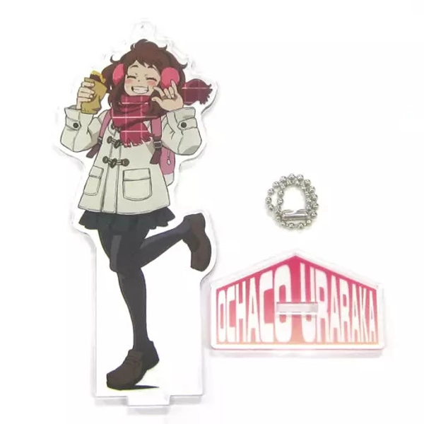 Key chain/mascot (character) Ochako Uraraka Big acrylic key chain with stand