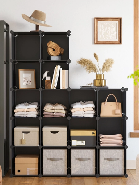 SONGMICS Cube Storage Organizer, 16-Cube Book Shelf