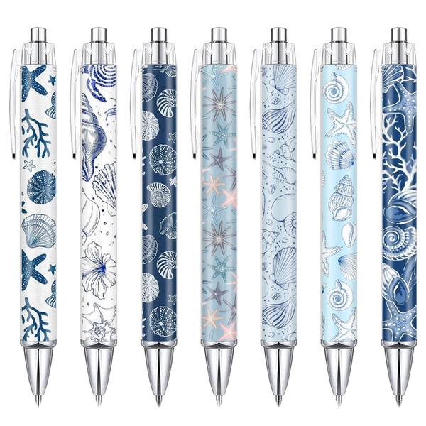 TEMU 7pcs Coastal Seashell & Starfish Gel Pens