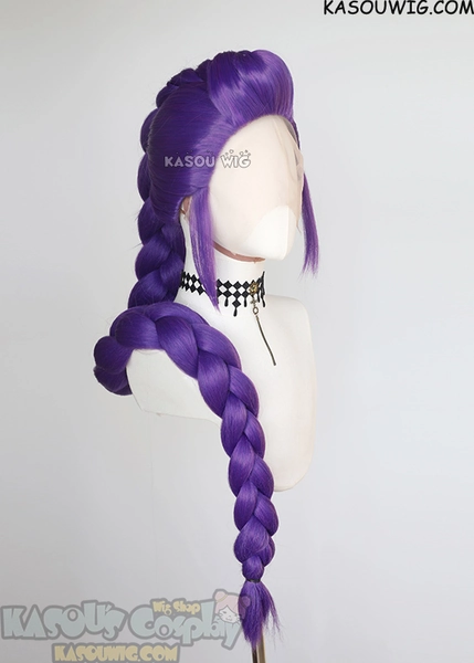 Lace Front KPop Demon Hunters Rumi 128cm long ponytail purple wig