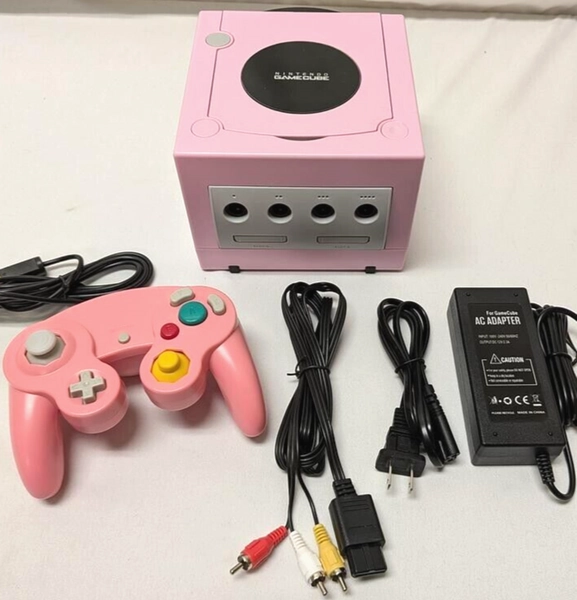Nintendo GameCube PINK Housing Case - Gaming Console DOL-001 System Bundle NGC