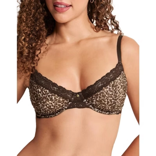 Adore Me Women's Akari Demi Bra 36C / Leopard C01 Brown.