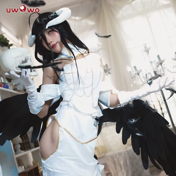 Costume Cosplay Albedo Bianco per Donna