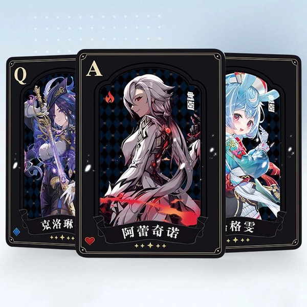 Genshin Impact Poker Cards Gold Foil Stamping Genshin Playing Cards