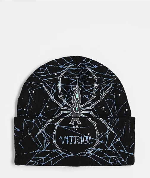 Vitriol Web Of Lies Black Beanie