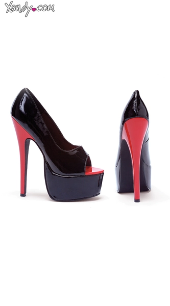 6.5" Stiletto Heel Open Toe Pumps