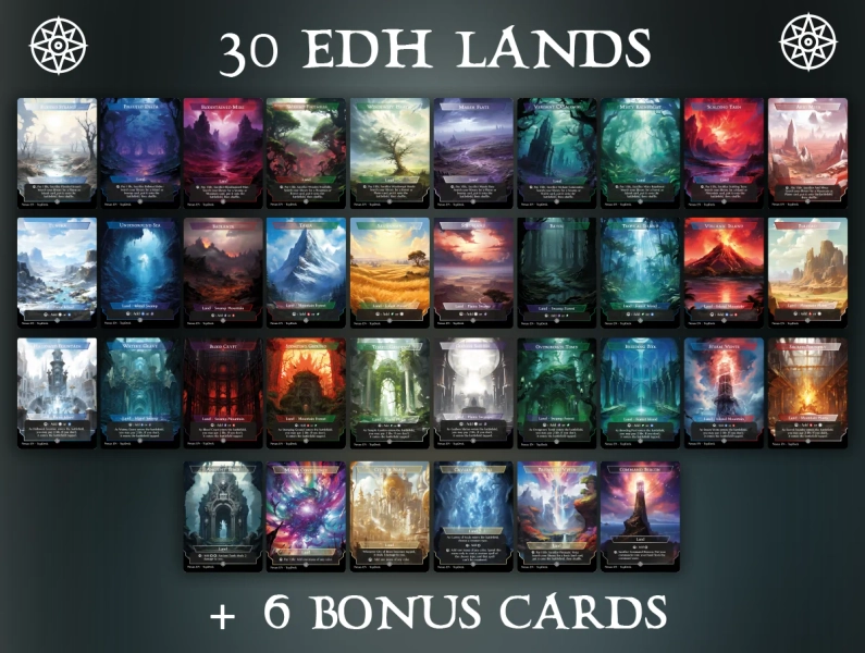 Dual Shock Fetch Lands Bundle + 6 bonus cards - Commander Land Pack Bundle - Top Deck Forge