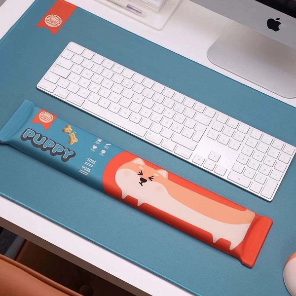 Shiba Inu Dog Mouse Pad Wrist Rest Puppy Desk Mat - Long Keyboard Rest