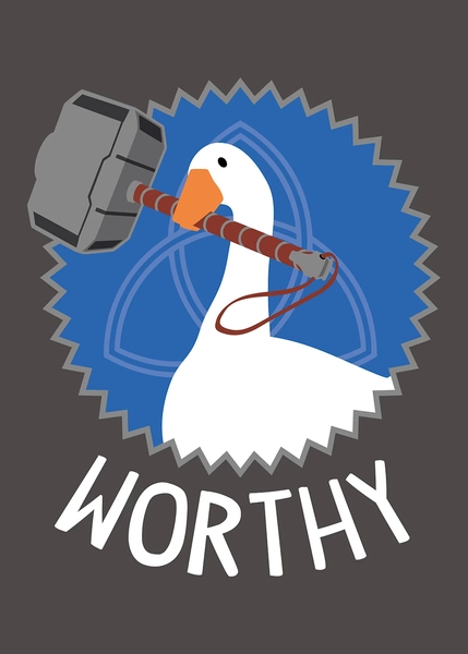 'Worthy Goose' Poster, picture, metal print, paint by OliPopArt | Displate