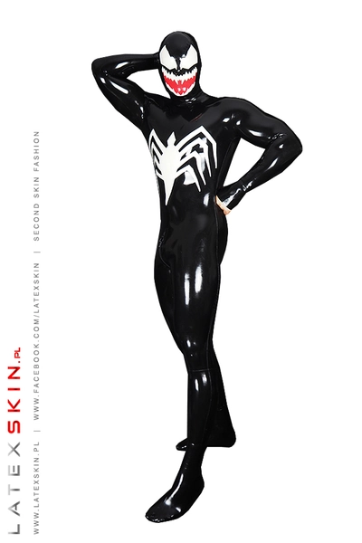 Black Spider Net Neck Entry Suit
