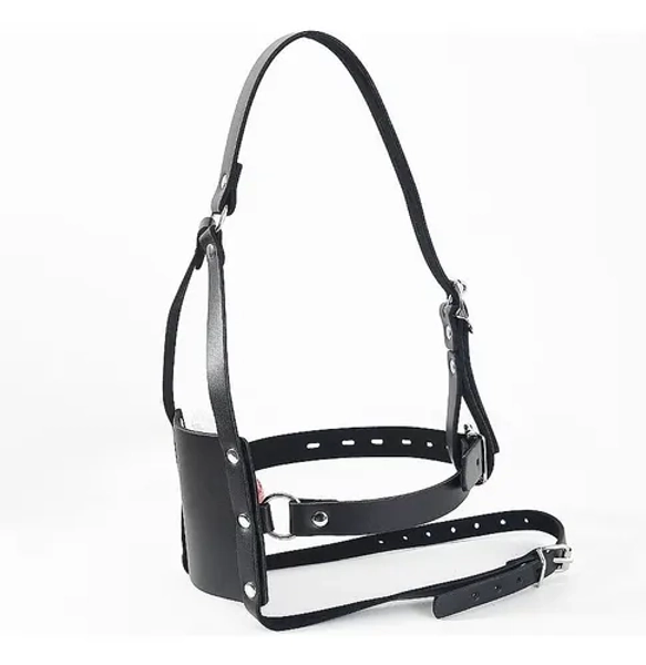Mordaça Bdsm Hogtied Bola Arreio Couro Mascara Bondage Gag