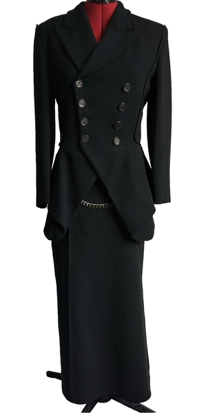 Jean Paul Gaultier Suit Circa 1996 Black US-8 FR-38 It-42