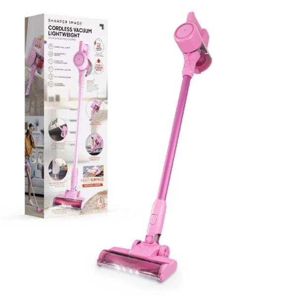 Sharper Image Cordless Vacuum Lightweight Stick and Handheld Combo Pink