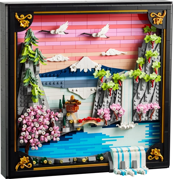 Landschap met Japanse kersenbloesems