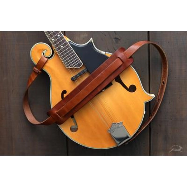 Leather Mandolin Strap | Custom Mandolin Strap | F-style & A-style | Bluegrass Mandolin | Leather Strap for Mandolin Instrument | FOLK style