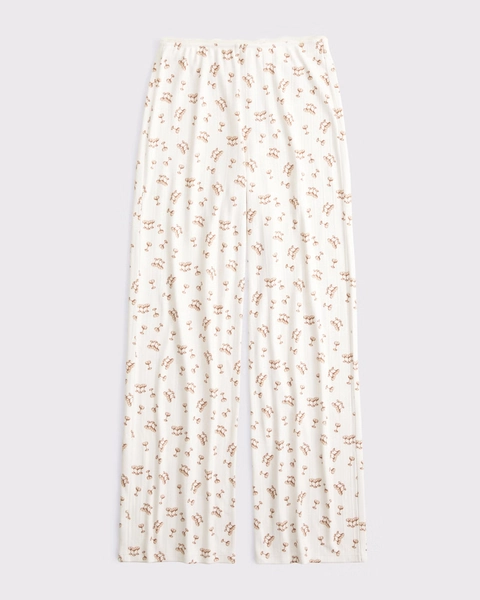 Pointelle Wide Leg Sleep Pant