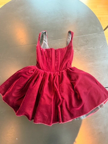 Silvia Store Annie Dress Burgundy Velvet