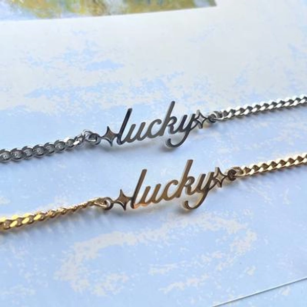 Lucky Bracelet, Stainless Steel Chain