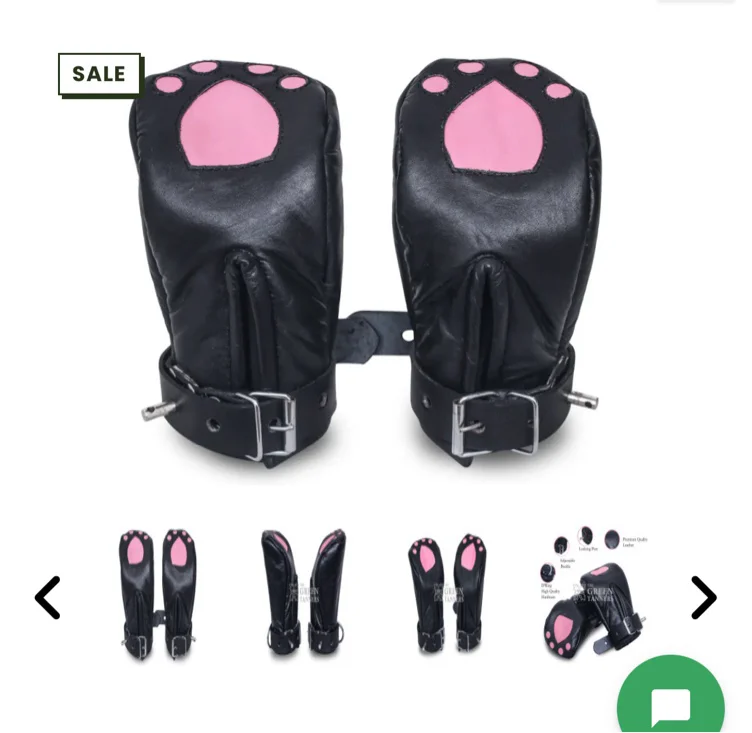 Premium Leather Bondage Mitts