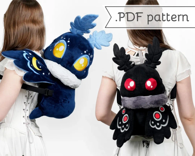 Mothman Backpack Plush Sewing Pattern .pdf Tutorial - Etsy Canada