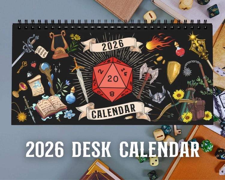 DND GIFT: Dnd CALENDAR, Dnd Desk Calendar, Dnd Gifts, 2024 Dnd Calendar, Desk Calendar 2024, Dnd Dice Calendar, Nerdy Calendar, Geeky Gifts - Etsy