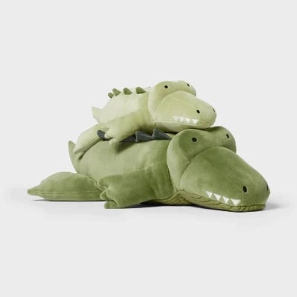 Alligator & Baby Weighted Plush