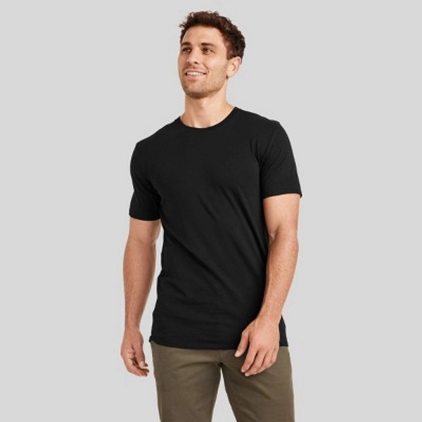 Jockey Generation™ Men's Cotton Stretch Crewneck 3pk Undershirt - Black S