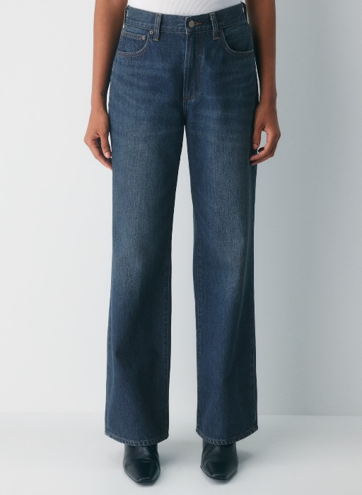Denim Forum The Farrah Hi-Rise Wide Jean