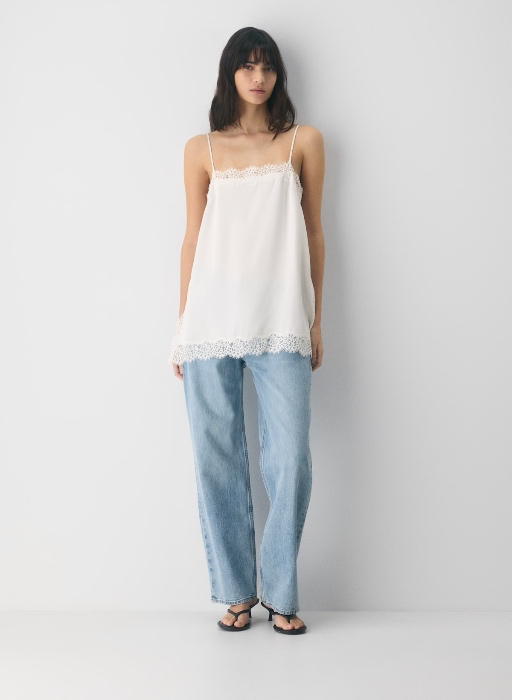 Serif Satin Camisole