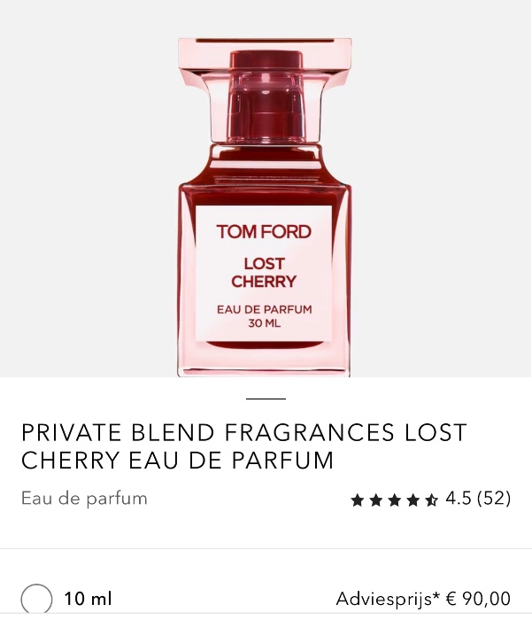 Vanilla cherry parfume