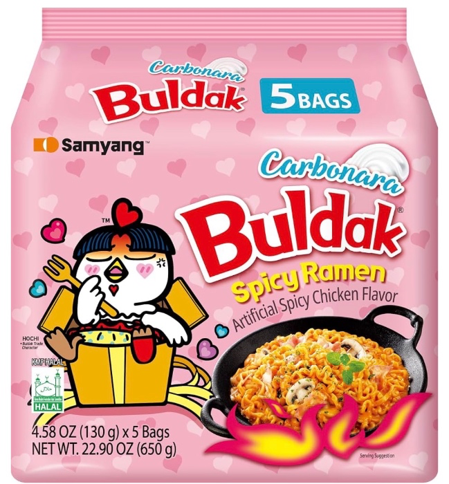 Kennenlernbox Samyang Buldak Boxes - Combo of 2 Packs of 5 Packs of 5 Carbonara Bags : Amazon.com.be: Grocery