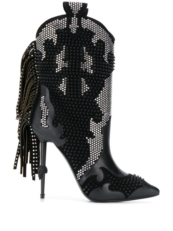 Philipp Plein Verfraaide cowboylaarzen  | 38