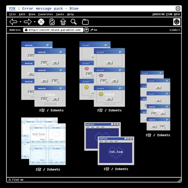 Y2K Error Message Sticker Pack: Windows Computer, Kpop Journal - Etsy