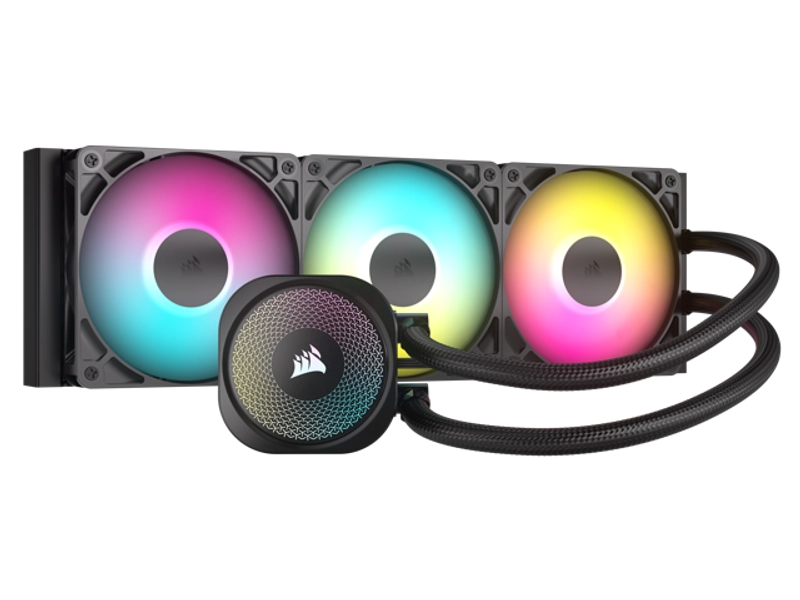 CORSAIR NAUTILUS 360 RS ARGB Liquid CPU Cooler – RS120 ARGB Fans – Fits Intel® LGA 1851, AMD® AM5/AM4 – Simple Daisy-Chain Connections - Direct Motherboard Connection - Newegg.com