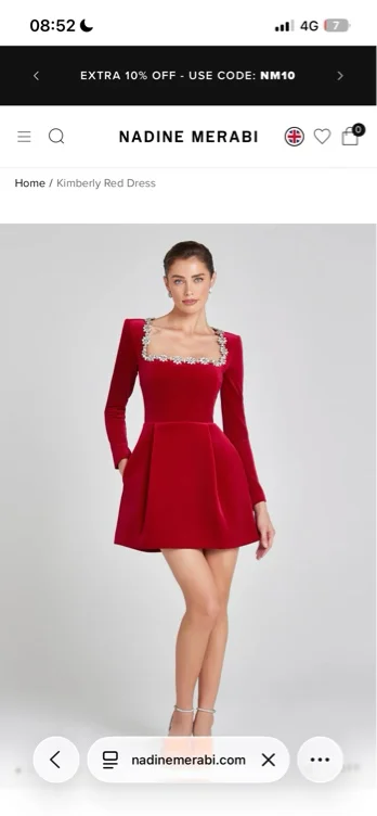 Red Nadine Merabi dress