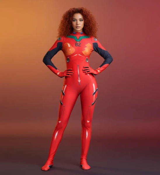 Anime EVA Asuka Cosplay Bodysuit - Red Evangelion Women's Battle Suit, Zentai Bodysuit Halloween Costume - Etsy Australia