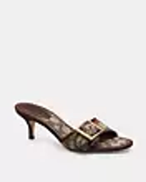 Coach Margot Sandal In Signature Jacquard Size 6