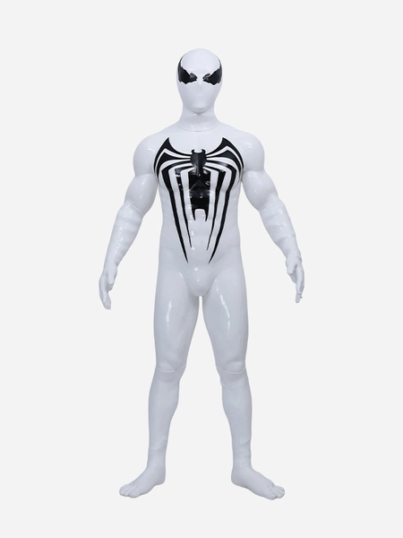 White Glossy Silicone Venom Muscle Petsuit Set - Silicone Masks, Silicone Muscle-Smitizen