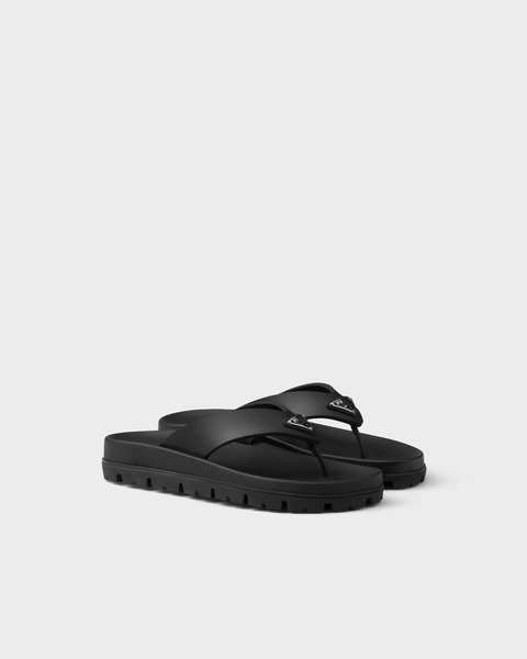 Rubber thong sandals Prada